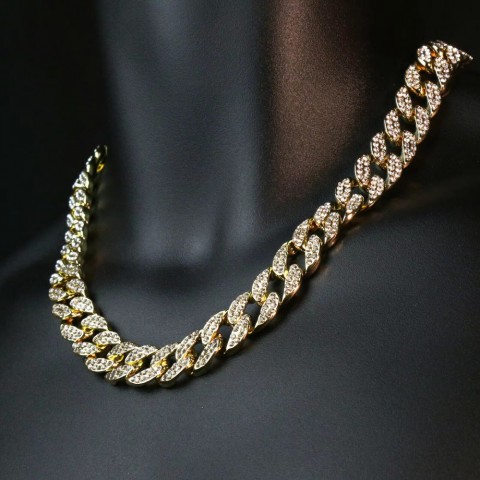 Large Jumbo Hip Hop Certified Gold Pendant with 20" Cuban Chain - Perfect Gift for Men
