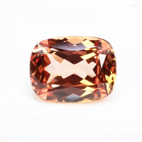 Loose Lab Created Sapphire Orange Cushion Shape Gemstones for DIY Jewelry