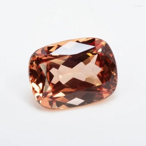 Loose Lab Created Sapphire Orange Cushion Shape Gemstones for DIY Jewelry