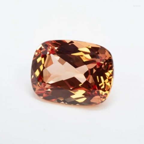 Loose Lab Created Sapphire Orange Cushion Shape Gemstones for DIY Jewelry