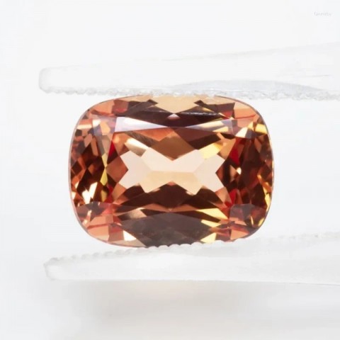 Loose Lab Created Sapphire Orange Cushion Shape Gemstones for DIY Jewelry