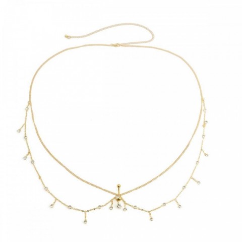 Ingemark Minimalist Multi-Layer Belly Chain for Women