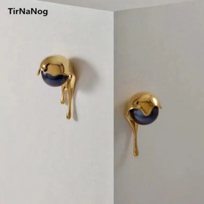 TirNaNog Bohemian Stud Earrings with Unique Baroque Pearl for Women