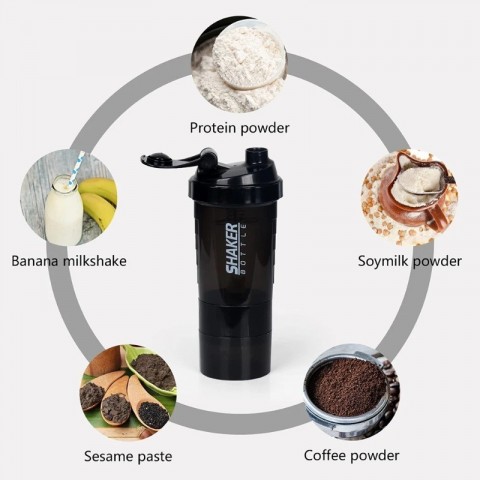 Protein Shaker Bottle, Durable Tritan Plastic 24oz with Lid for Gym & Sports (Green) dh3628137