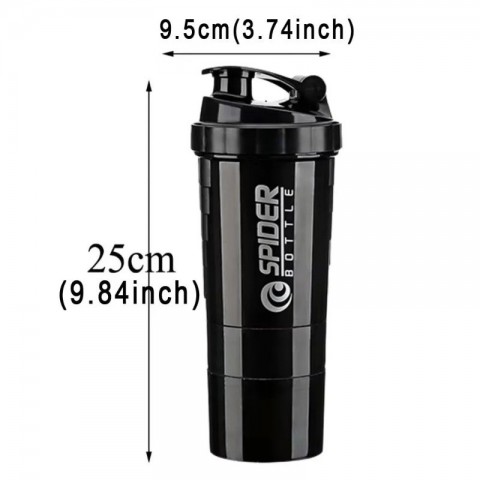 Protein Shaker Bottle, Durable Tritan Plastic 24oz with Lid for Gym & Sports (Green) dh3628137