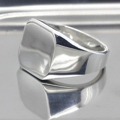 Custom Engraved 925 Silver Square Wedding Bands for Men and Women