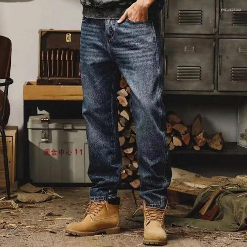 Men's Vintage Denim Trousers - Cool American Straight Leg Jeans