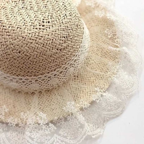 Menoea 2023 Breathable Lace Bow Straw Hat for Girls