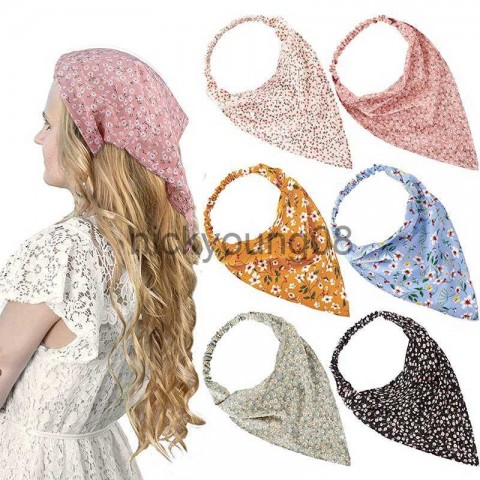 Boho Women's Fashion Pink Elastic Headscarf Bandana Hair Accessory x0628