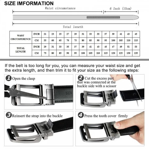 High-Quality Automatic Buckle Men's Fashion Leather Belt - Black & Brown