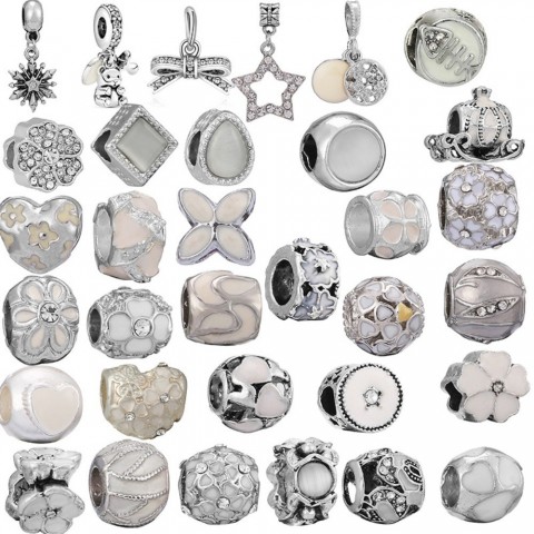 Elegant Silver Plated Braided Beads Bracelet for Women, High-Quality DIY Jewelry by Brand_mask