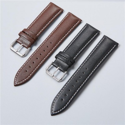 Luxury Calfskin Leather Watch Bands for Men Women - Soft Comfortable Strap 18mm 20mm 22mm 24mm