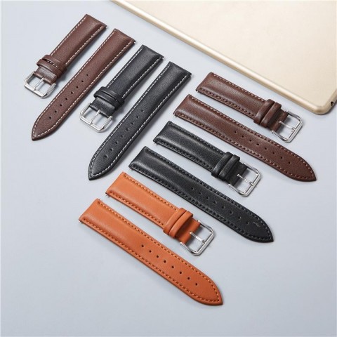 Luxury Calfskin Leather Watch Bands for Men Women - Soft Comfortable Strap 18mm 20mm 22mm 24mm