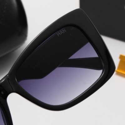 Luxury Brand Letter Square Frame Sunglasses With UV400 Protection For Men & Women
