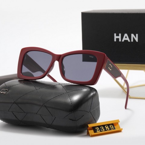 Luxury Brand Letter Square Frame Sunglasses With UV400 Protection For Men & Women