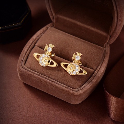 Stud Earrings for Women, 18K Gold Plated, Heart Design, Pearl Studs, Luxury Jewelry