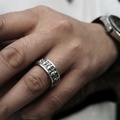 Vintage Gothic Punk Adjustable Skull Ring for Unisex