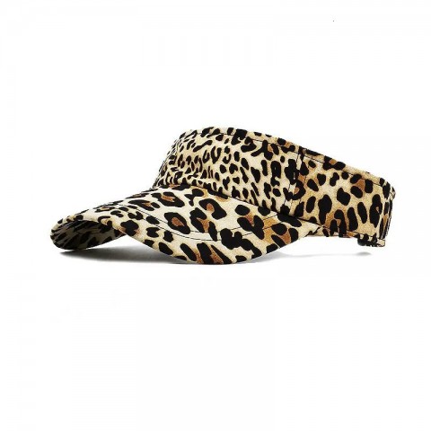 Summer Adjustable Leopard Print Visors Cap for Men and Women