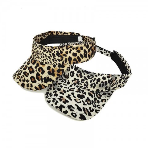 Summer Adjustable Leopard Print Visors Cap for Men and Women