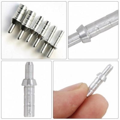 Aluminum Arrow Nock Set for Hunting Archery - 40pcs Striped End Fittings