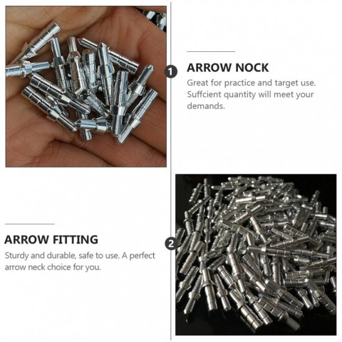 Aluminum Arrow Nock Set for Hunting Archery - 40pcs Striped End Fittings