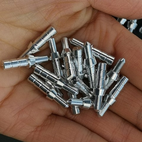 Aluminum Arrow Nock Set for Hunting Archery - 40pcs Striped End Fittings