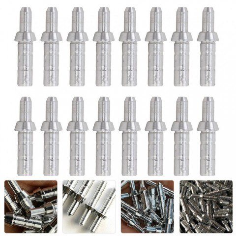 Aluminum Arrow Nock Set for Hunting Archery - 40pcs Striped End Fittings