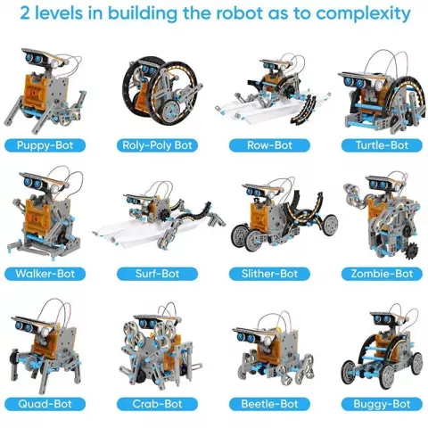 Solar Science Robot Kits 12-in-1 STEM Toy for Boys and Girls