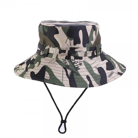 Camouflage Beret Bucket Hats for Kids - Summer Outdoor Protection UPF 50