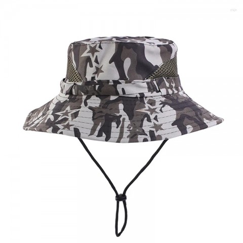 Camouflage Beret Bucket Hats for Kids - Summer Outdoor Protection UPF 50