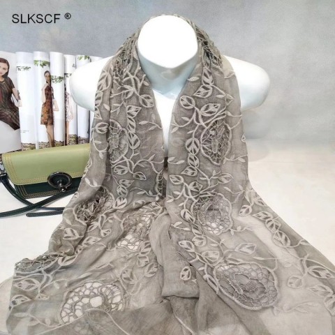 SLKSCF Men's Embroidered Silk Shawl, 180x110CM, Fashionable Wrap for Sports