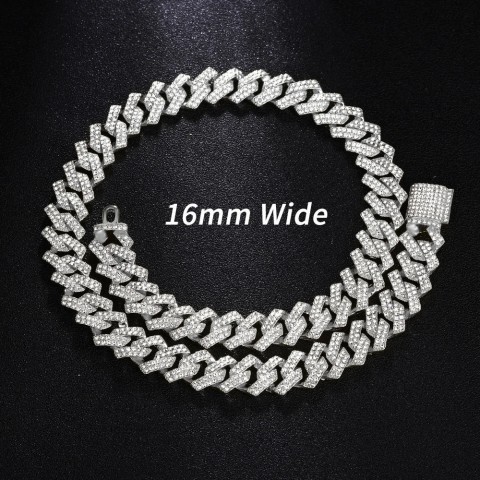 Gold Hip Hop Choker Watch with Rhinestones for Men