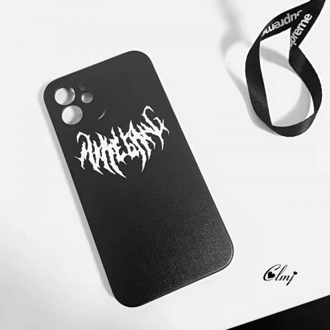 Clmj Bold Cyber Punk Flame Text Case for iPhone 11 13 7 8 Plus X XR 12 Unisex