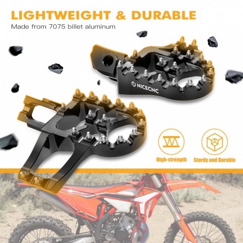 NiceCNC Aluminum Extender Footrests for Beta RR - Enhanced Backward Lean