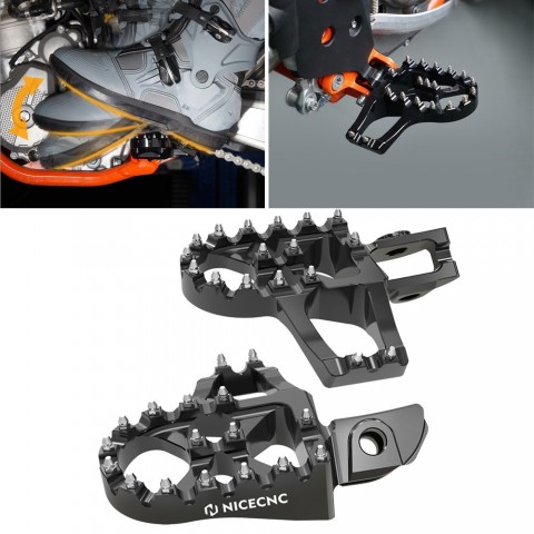 NiceCNC Aluminum Extender Footrests for Beta RR - Enhanced Backward Lean