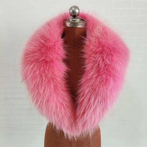 Real Fur Pashmina Scarf for Men and Women, Warm Winter Fur Collar