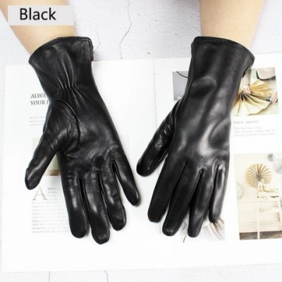 Wool Lined Women's Sheepskin Leather Gloves for Fall Winter Car and Motorcycle Riding