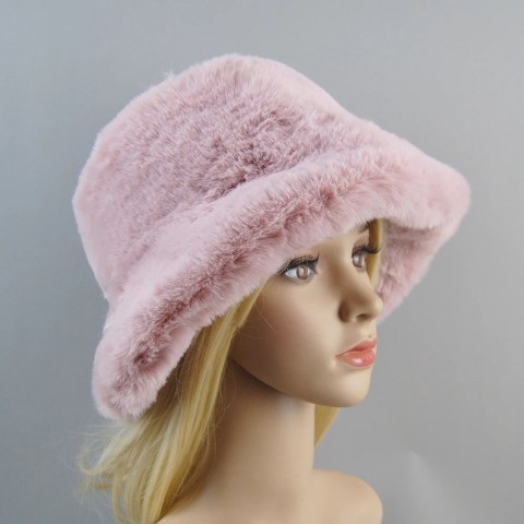 Rabbit Fur Winter Hat 2024 - Soft Solid Style for Women with Cotton Lining