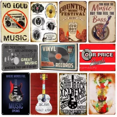 Cinema Vinyl Records Decorative Tin Sign for Men and Women - 8x12 Inch Wall Mounted
