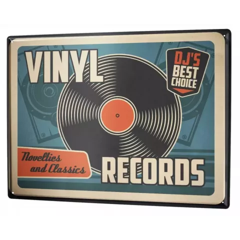 Cinema Vinyl Records Decorative Tin Sign for Men and Women - 8x12 Inch Wall Mounted