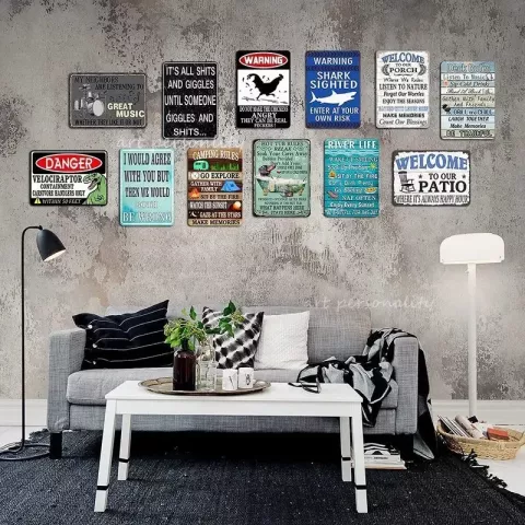 Cinema Vinyl Records Decorative Tin Sign for Men and Women - 8x12 Inch Wall Mounted