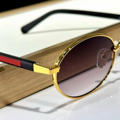 SPR72S Men's Fashionable UV400 Gradient Round Sunglasses with Durable Titanium Alloy Frame
