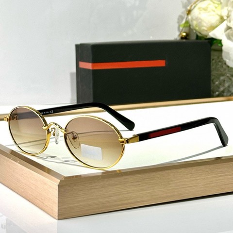 SPR72S Men's Fashionable UV400 Gradient Round Sunglasses with Durable Titanium Alloy Frame