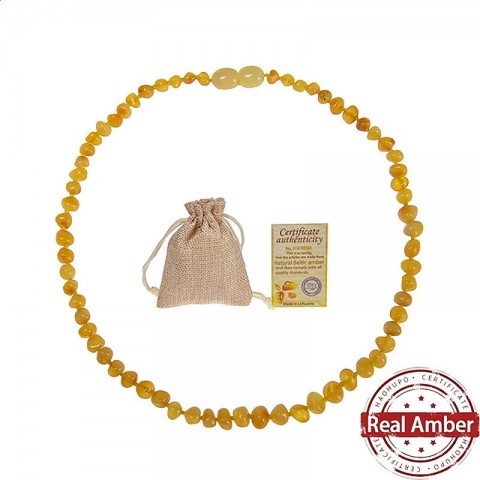 Natural Baltic Amber Women's Beaded Necklace & Bracelet Set - Handcrafted Jewelry Gift