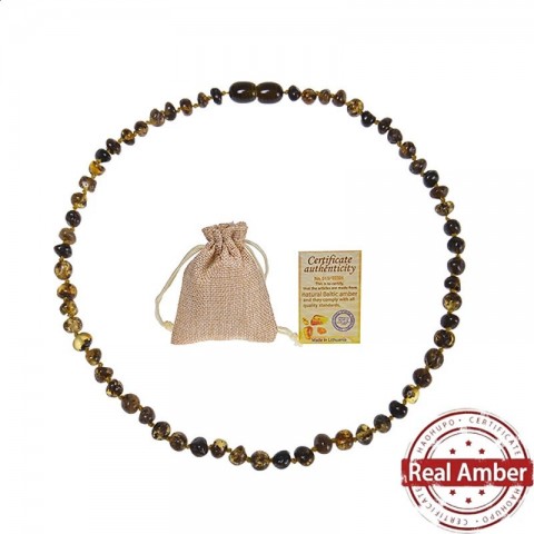 Natural Baltic Amber Women's Beaded Necklace & Bracelet Set - Handcrafted Jewelry Gift
