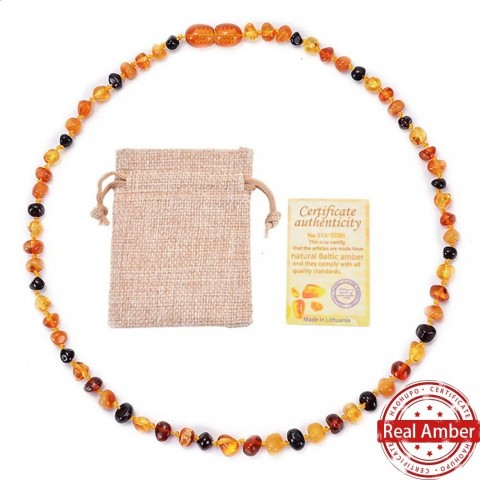 Natural Baltic Amber Women's Beaded Necklace & Bracelet Set - Handcrafted Jewelry Gift