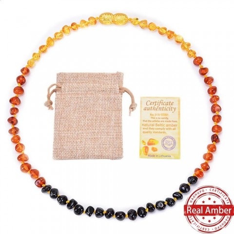 Natural Baltic Amber Women's Beaded Necklace & Bracelet Set - Handcrafted Jewelry Gift
