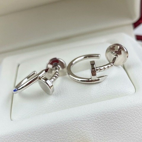 Designer Black Jade Stud Earrings with Rhodium Plated Heart Charm for Women