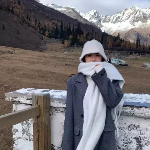 QTFZLJ Women's Luxury Winter Scarf, Soft Thick Cashmere Shawl with Long Tassel, White, 210*40cm