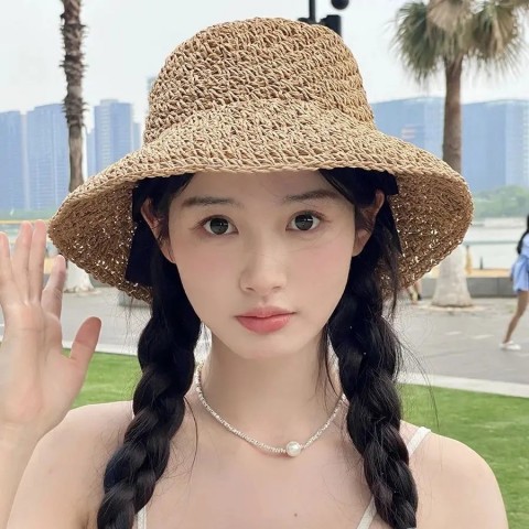 Fairy Lace Strap Silk Cowboy Wide Brim Hat for Men